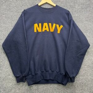 Soffe Sweatshirt Men's Size L Navy Blue Crewneck Pullover Casual Athletic Top